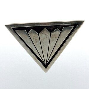 Estate Sterling Silver 925 E.M. Shimoda Modernist Geometric Triangle Brooch Pin